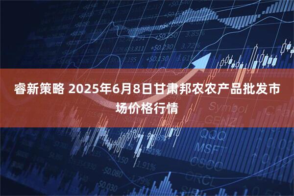 睿新策略 2025年6月8日甘肃邦农农产品批发市场价格行情